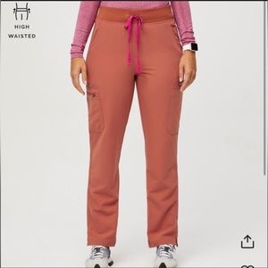 FIGS terra-cotta XL Yola Skinny scrub bottoms - new